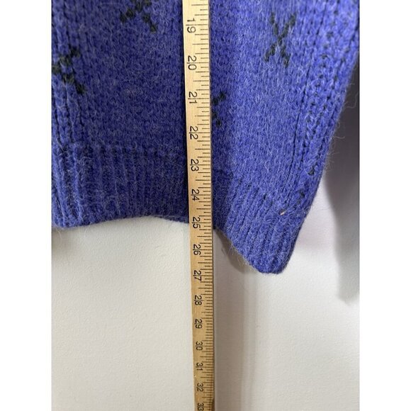 Paris Sport Club Universal Womens Buttons Purple Sweater Cardigan Vtg Size Large - Picture 4 of 9